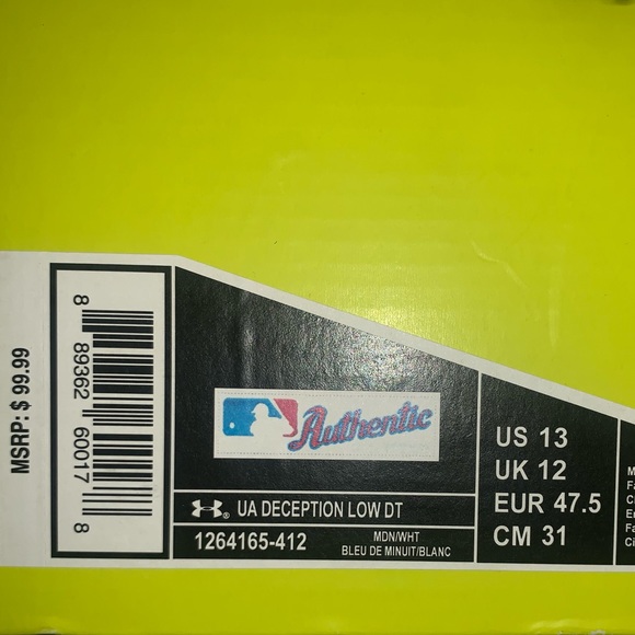 Men’s Size 13 UA Deception Low DT Baseball Cleats - Picture 4 of 4